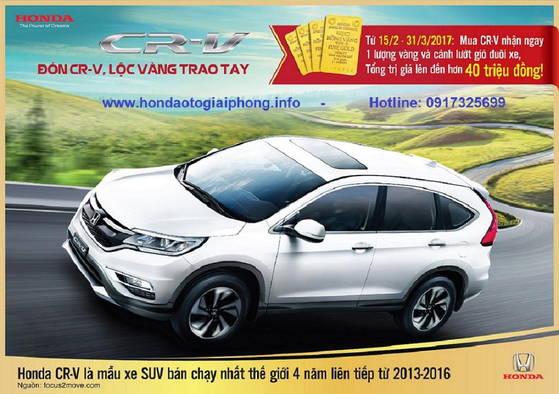 HONDA VIỆT NAM THỰC HIỆN CHƯƠNG TRÌNH ƯU ĐÃI “LỘC VÀNG ĐẦU XUÂN” HẤP DẪN DÀNH CHO HONDA CR-V!